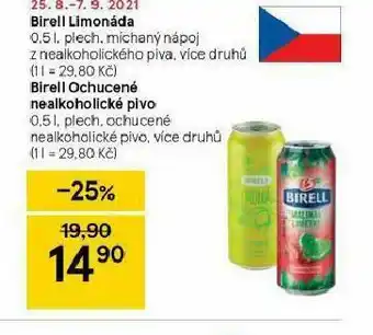 Tesco Birell limonáda nabídka