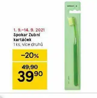 Tesco Spokar zubní kartáček nabídka