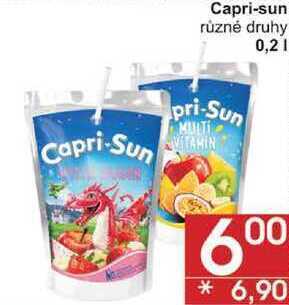 Jip Capri-sun různé druhy, 0,2 l nabídka
