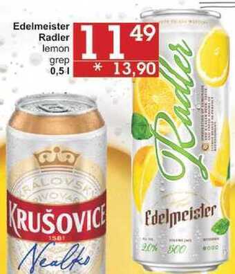 Jip Edelmeister radler lemon, 0,5 l nabídka
