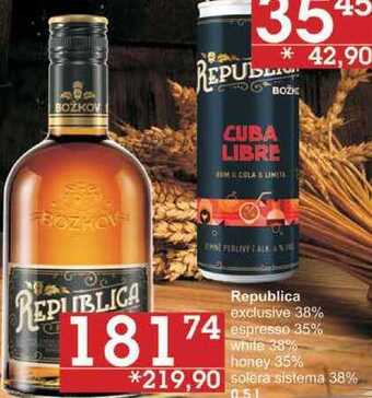 Jip Republica exclusive 38%, 0,5 l nabídka
