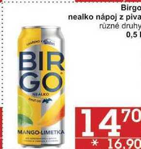 Jip Birgo nealko nápoj z piva různé druhy, 0,5 l nabídka