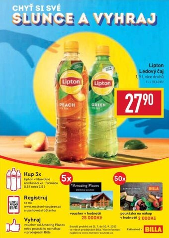 Billa Lipton Ledový čaj nabídka