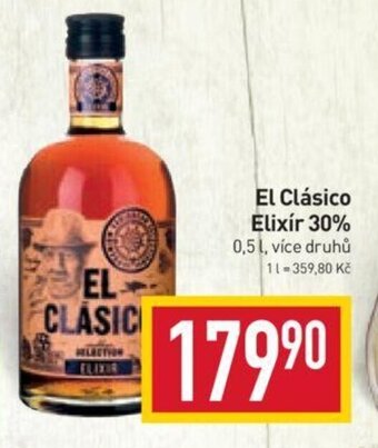 Billa El Clásico Elixír 30% nabídka