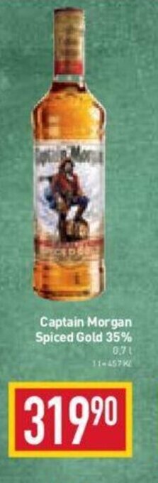 Billa Captain Morgan Spiced Gold 35% nabídka