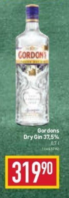 Billa Gordons Dry Gin 37,5% nabídka