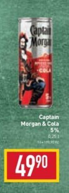 Billa Captain Morgan & Cola nabídka