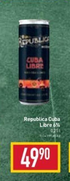 Billa Republica Cuba Libre 6% nabídka