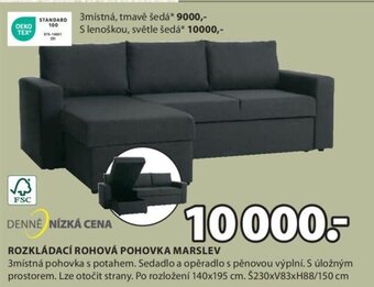 JYSK ROZKLÁDACÍ ROHOVÁ POHOVKA MARSLEV nabídka