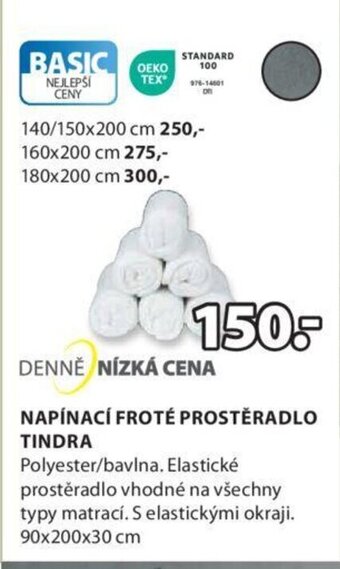 JYSK NAPÍNACÍ FROTÉ PROSTĚRADLO TINDRA nabídka
