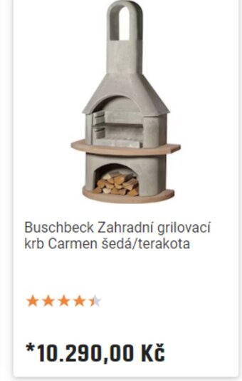 OBI Buschbeck Zahradní grilovací krb Carmen šedá/terakota nabídka