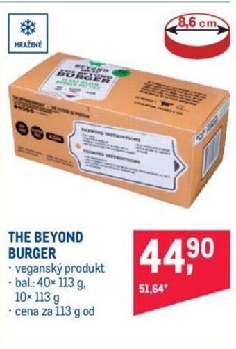 Makro THE BEYOND BURGER nabídka
