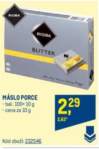 Makro MÁSLO PORCE nabídka