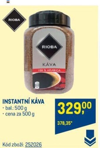 Makro INSTANTNÍ KÁVA nabídka