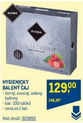 Makro HYGIENICKY BALENÝ ČAJ nabídka