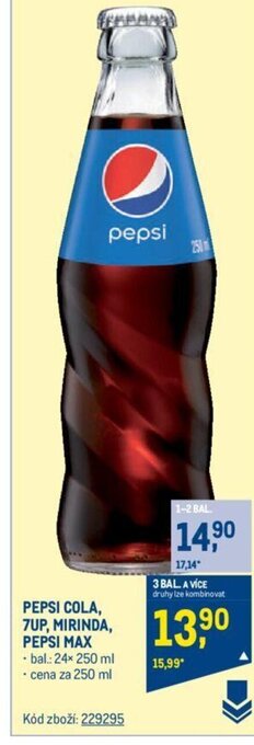 Makro PEPSI COLA, 7UP, MIRINDA, PEPSI MAX nabídka