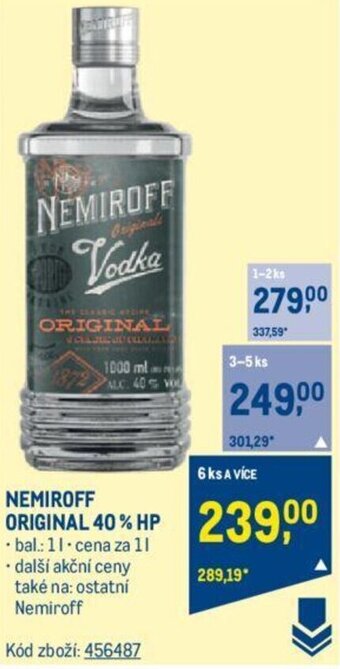 Makro NEMIROFF ORIGINAL 40% HP nabídka