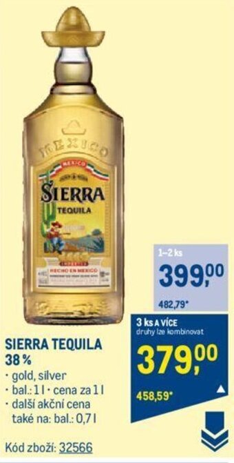 Makro SIERRA TEQUILA 38% nabídka