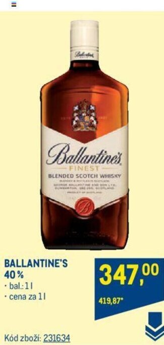 Makro BALLANTINE'S 40% nabídka