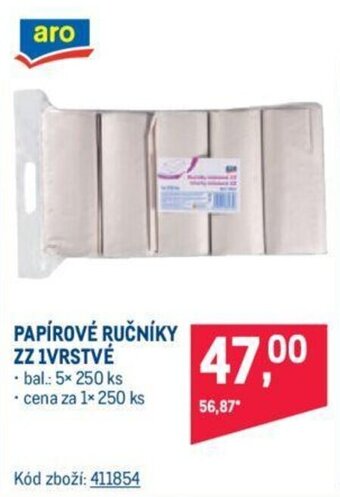 PAPÍROVÉ RUČNÍKY ZZ 1VRSTVÉ