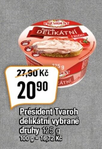 TEMPO Président Tvaroh delikátní vybrané druhy 125 g nabídka