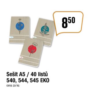 TEMPO Sešit A5 / 40 listů 540, 544, 545 EKO nabídka
