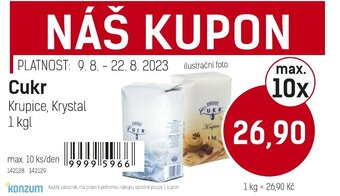 Konzum Cukr nabídka