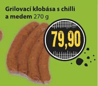 Grilovací klobása s chilli a medem