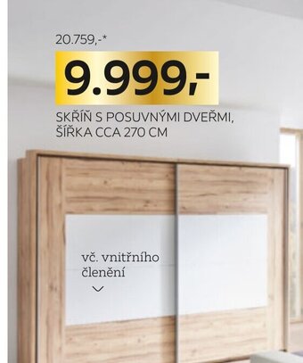 XXXLutz SKŘÍŇ S POSUVNÝMI DVEŘMI, ŠÍŘKA CCA 270 CM nabídka