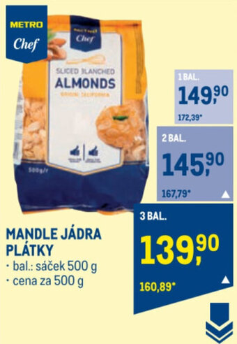 Makro MANDLE JÁDRA PLÁTKY nabídka