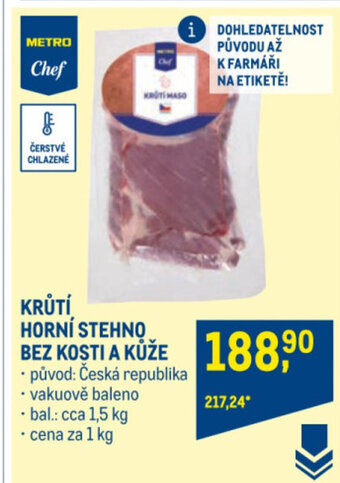 Makro KRŮTI HORNÍ STEHNO BEZ KOSTI A KŮŽE nabídka