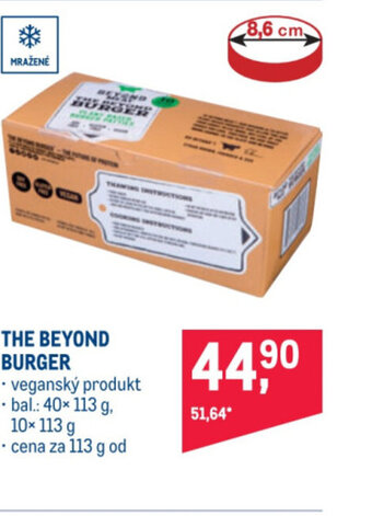 Makro THE BEYOND BURGER nabídka