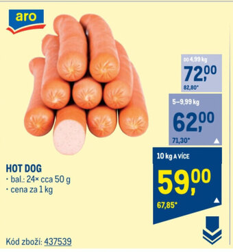 Makro HOT DOG nabídka