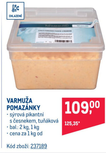 Makro VARMUŽA POMAZÁNKY nabídka