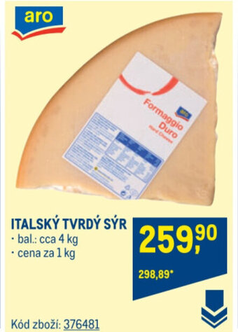 Makro ITALSKÝ TVRDÝ SÝR nabídka