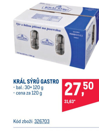 Makro KRÁL SÝRŮ GASTRO nabídka
