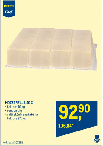 Makro MOZZARELLA 40% nabídka