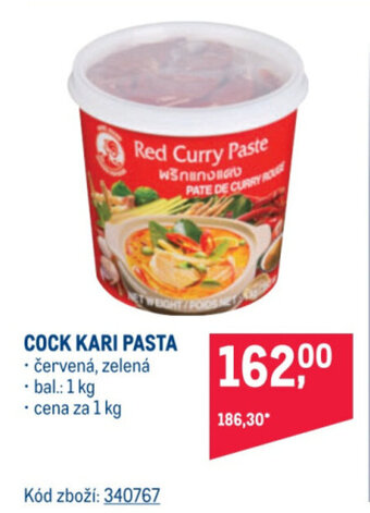 Makro COCK KARI PASTA nabídka