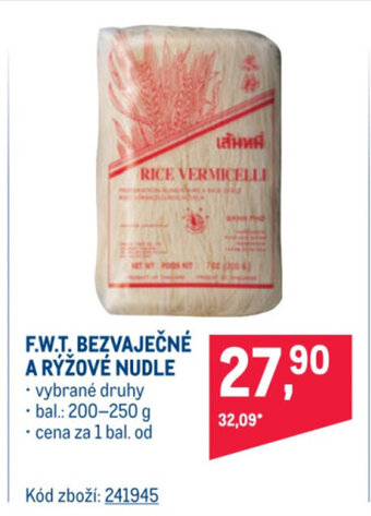 Makro F.W.T.BEZVAJEČNÉ A RÝŽOVÉ NUDLE nabídka