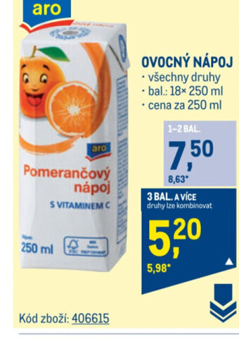 Makro OVOCNÝ NÁPOJ nabídka