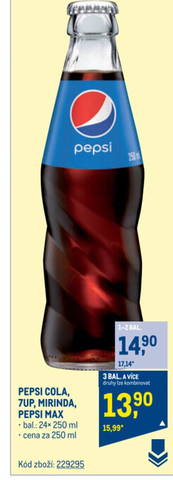 Makro PEPSI COLA, 7UP, MIRINDA, PEPSI MAX nabídka