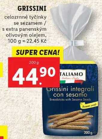 Lidl Grissini, 200 g nabídka