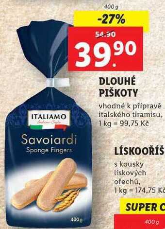 Lidl Dlouhé piškoty, 400 g nabídka
