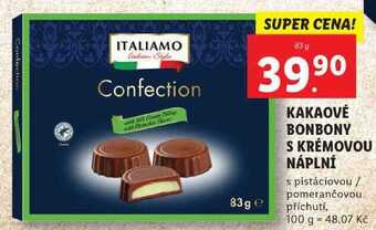 Lidl Kakaové bonbony s krémovou náplní, 83 g nabídka