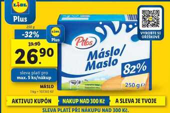 Lidl Máslo, 250 g nabídka