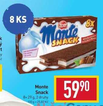 Billa Monte snack 8x 29 g nabídka
