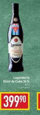Billa Legendario elixir de cuba 34% 0,7l nabídka