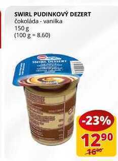 Flop Swirl pudinkový dezert čokoláda - vanilka 150 g nabídka