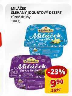 Flop Miláček šlehaný jogurtový dezert různé druhy 100 g nabídka