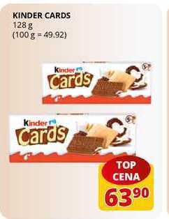 Flop Kinder cards 128 g nabídka
